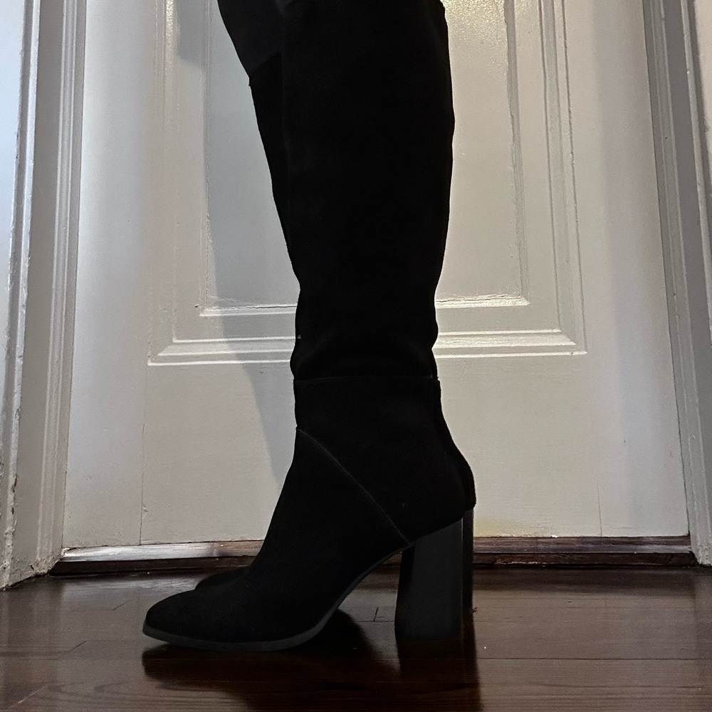 Dolce Vita Black Over the Knee Boots Sleek Design